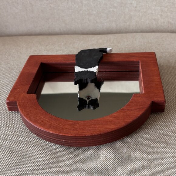 Dog Wall Mirror Judy Rand Handcrafted Vintage 1990s - Picture 5 of 9